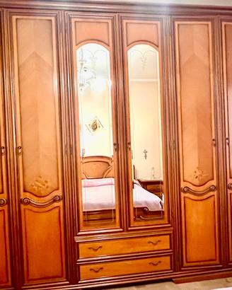 Camera fa letto completa in legno massello vintage