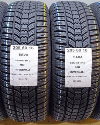 4 GOMME 205 60 16 SAVA INV RIF4173