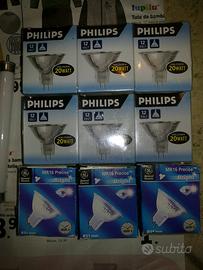 Stock 9 pezzi lampadine alogene Spot Philips e GE