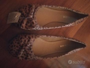 scarpe ballerine invernali nuove maculate n.40
