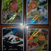 Lotto di 4 Carte Pokemon Ita Illustrazione Rare