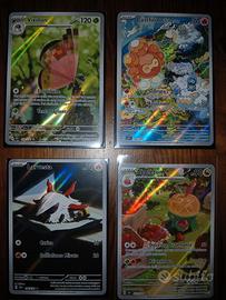 Lotto di 4 Carte Pokemon Ita Illustrazione Rare