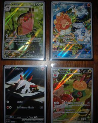 Lotto di 4 Carte Pokemon Ita Illustrazione Rare