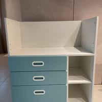 Fasciatoio ikea Smastad+materassino+contenitori