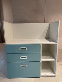 Fasciatoio ikea Smastad+materassino+contenitori