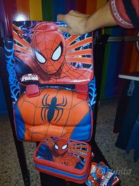 zaino ed astuccio  scuola Spiderman