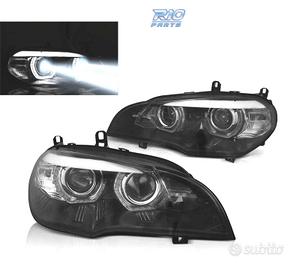 FARI LED BMW X5 E70 07-13 OEM XENON OCCHI ANGEL NE