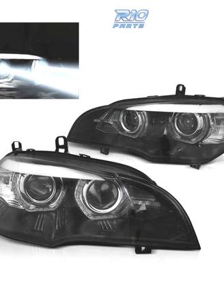 FARI LED BMW X5 E70 07-13 OEM XENON OCCHI ANGEL NE