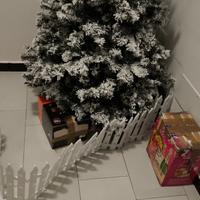 Bakaji Albero di Natale Artificiale Bianco, 180 CM