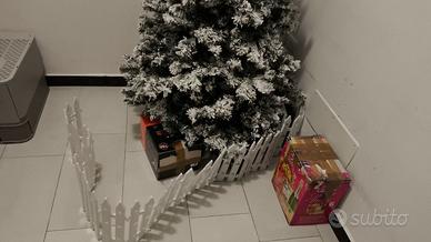 Bakaji Albero di Natale Artificiale Bianco, 180 CM