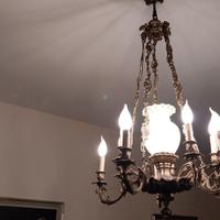 LAMPADARIO da salone in ottone