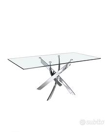 Tavolo rettangolare di vetro