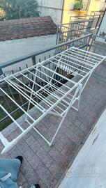 Stendibiancheria pieghevole a 2 ali in metallo