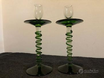 Candelieri in vetro soffiato di Murano Deco ‘30/40