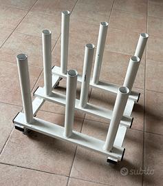CARRELLO PORTA ROTOLI STOFFA