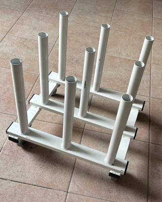 CARRELLO PORTA ROTOLI STOFFA