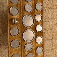 Lotto sottobicchieri vintage in acciaio INOX