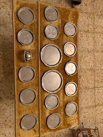 Lotto sottobicchieri vintage in acciaio INOX