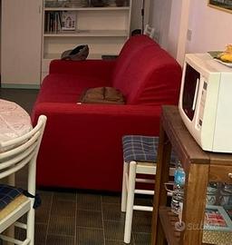 Divano letto rosso