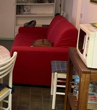 Divano letto rosso