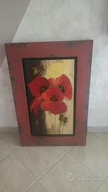 Quadro decorativo con papaveri rossi