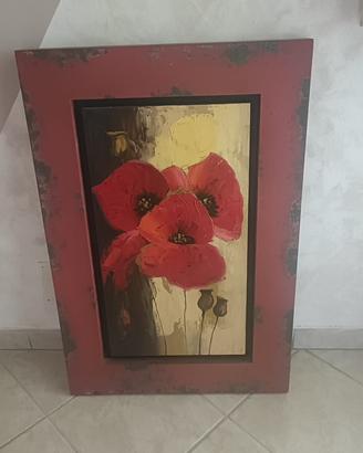 Quadro decorativo con papaveri rossi