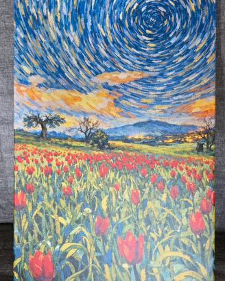 Tela - Startrail sui tulipani di Madonna dell’Olio