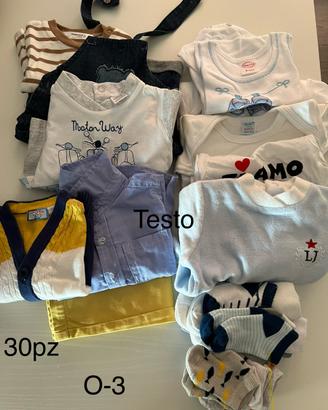 Abbigliamento 0-3 m uomo assortito