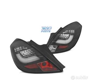 FANALI A LED BAR PER OPEL CORSA D 3P 06-14 NERI