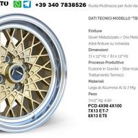 Cerchi TB 7-8 x 13 4x98 4x100 FIAT OPEL BMW VW