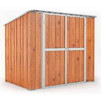 Casetta in lamiera box Acciaio 231x175cm fin legno