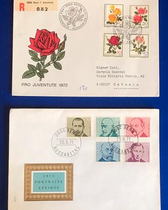 9 Commemorative Buste postali tematiche