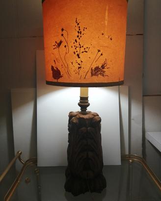 Lampada in legno vintage