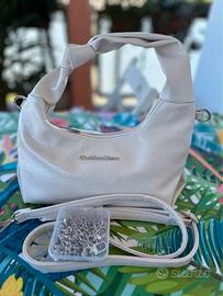 borsa in similpelle bianca G. Venturi