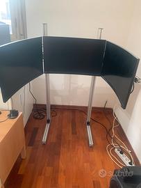 Supporto SimXPro triplo monitor Sim Racing