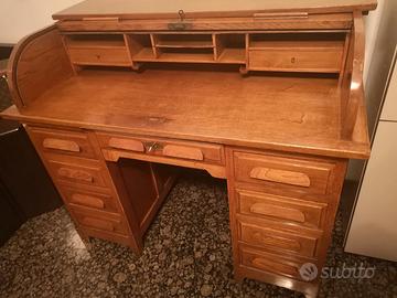 Antiquariato scrivania secretaire legno noce