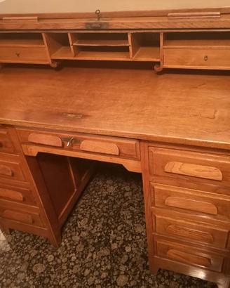 Antiquariato scrivania secretaire legno noce