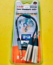 CAVO ADATTATORE JACK TRS MASCHIO-2 XLR MASCHIO