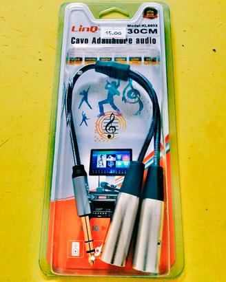 CAVO ADATTATORE JACK TRS MASCHIO-2 XLR MASCHIO