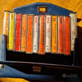 vintage. 15 musicassette con bauletto usate