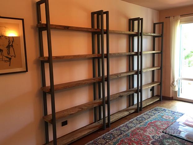 Libreria industriale ferro legno massello recupero - Arredamento e  Casalinghi In vendita a Brescia