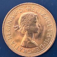 Moneta Oro Regina Elisabetta 1966