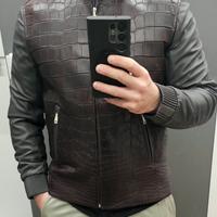 Giacca in pelle di coccodrillo Brioni