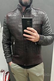 Giacca in pelle di coccodrillo Brioni