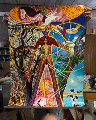 Poster vintage abdul mati klarwein ASTEAL BODYWAKE