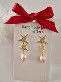 Orecchini in argento 925 stelle e zirconi