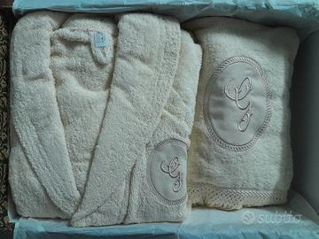 SET BAGNO ACCAPPATOIO - TELO - OSPITE - VISO