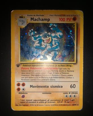 Carta pokemon Machamp Prima Edizione 1 Ed 8/102