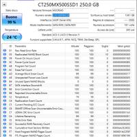 Crucial MX500 250GB SSD - Salute 99%