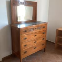 Meraviglioso comò di ciliegio anni 30 con specchio